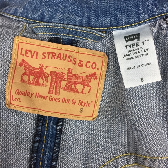 Levi’s Strauss Denim Blue Jean Blazer / Jacket - Picture 8 of 8